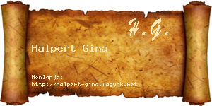 Halpert Gina névjegykártya
